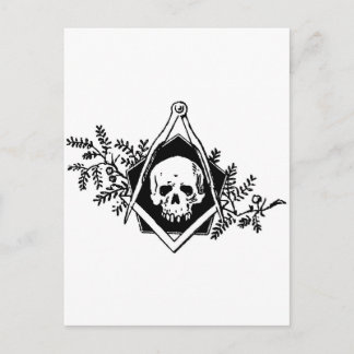 Mortality Square and Compasses Postcard