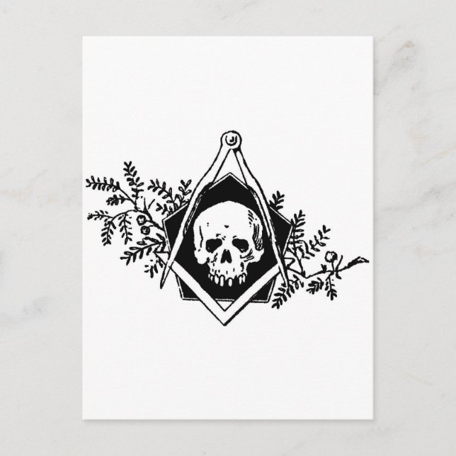 Mortality Square and Compasses Postcard (Front)