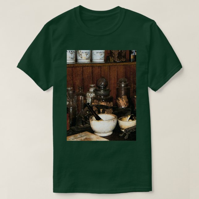 Mortar and Pestle in Drug Store 1 T-Shirt (Design Front)