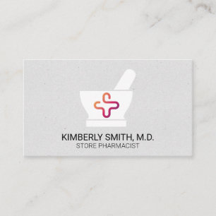 Mortar and Pestle   Pharmacist   Medicine Logo Business Card