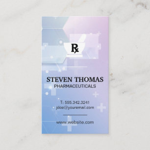 Mortar and Pestle   RX Symbol   Medicine Business Card