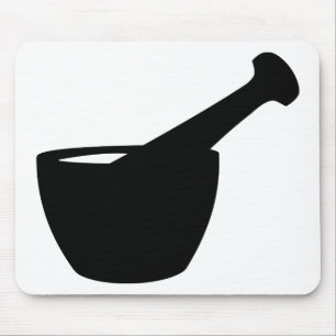 Mortar And Pestle Silhouette Mouse Pad