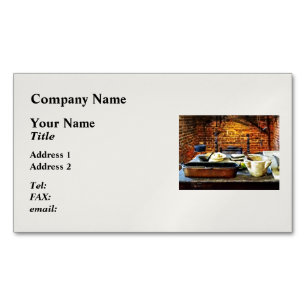 Mortar and Pestles in Colonial Kitchen Magnetic Business Card