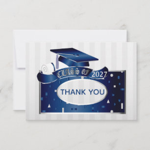Mortar, diploma Graduation Thank you Invitation