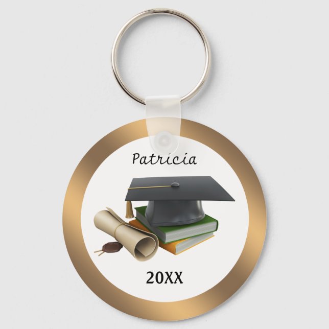 Mortar & Diploma Keychain (Front)