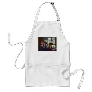 Mortar, Pestle and Bottles by Window Standard Apron