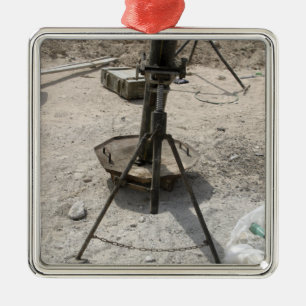 Mortar tubes metal tree decoration