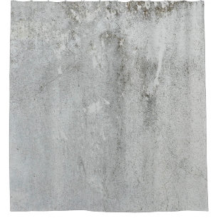 Mortar wall aged grey white black shower curtain