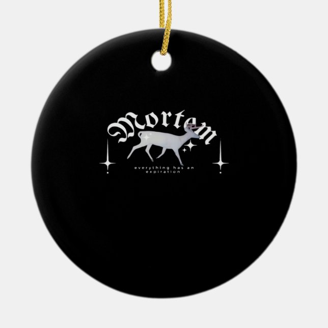Mortem Whimsigoth Moody Art Ceramic Ornament (Front)