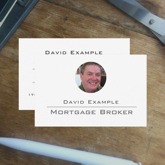 Mortgage Broker with Photo of Holder Business Card (Creator Uploaded)