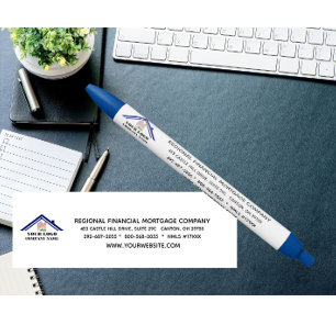 Mortgage Company Website Phone Logo Promotional  Black Ink Pen