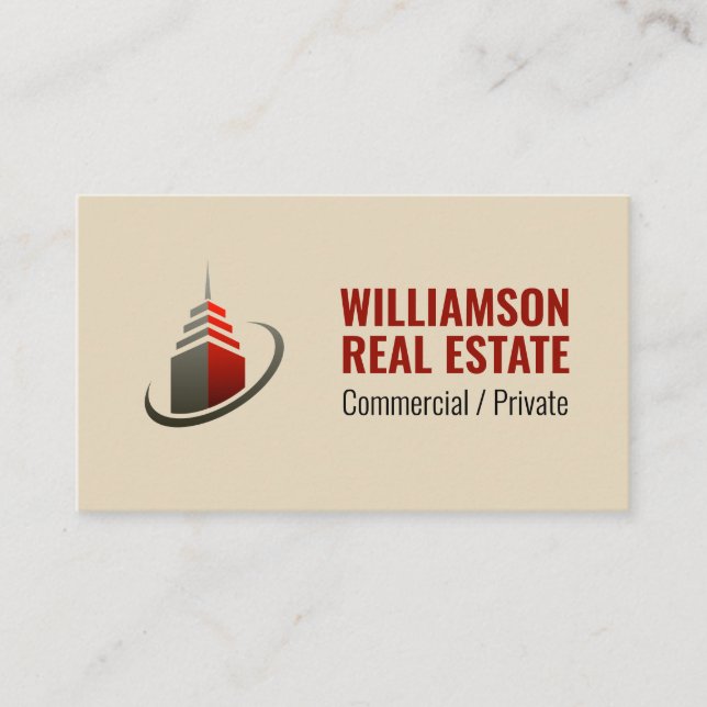 Mortgage House Real Estate logo Business Card (Front)