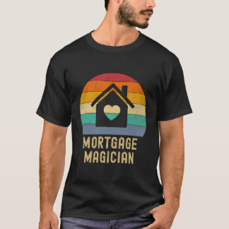 Mortgage Loan Officer Magician Vintage Retro T-Shirt