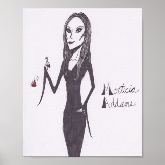 Morticia Addams Poster