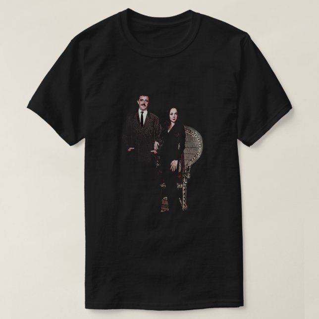 Morticia and Gomez Essential T-Shirt (Design Front)