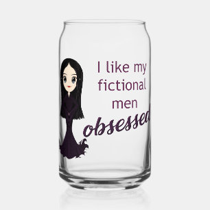 Morticia Obsessed Glass Can