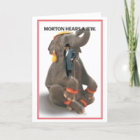 Morton Hears Jew Birthday Card