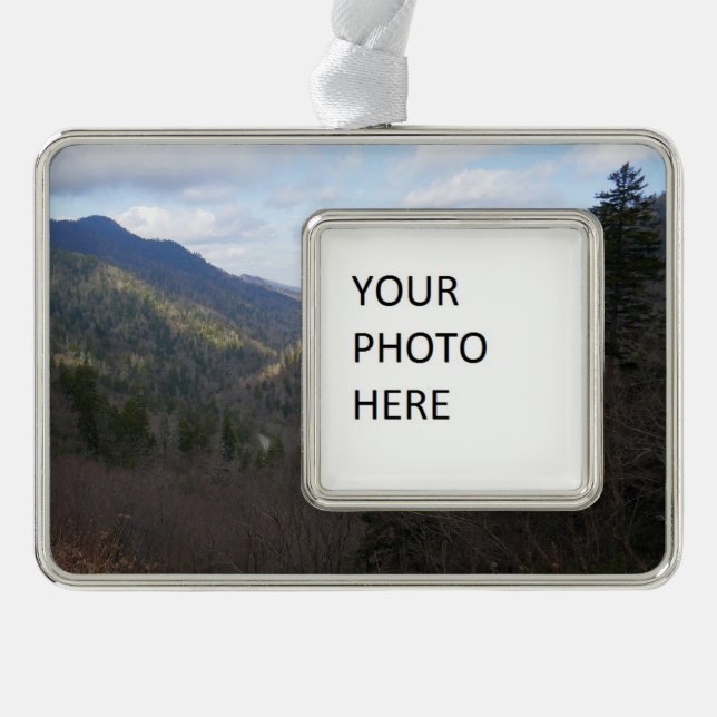 Morton Overlook at Great Smoky Mountains Silver Plated Framed Ornament (Front)
