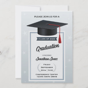 Mortorboard and Tassel   Graduation Invitation