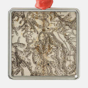 Morvan Atlas Map Metal Tree Decoration