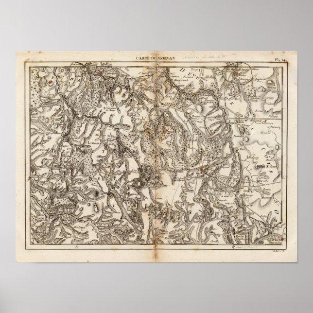 Morvan Atlas Map Poster (Front)