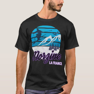 Morzine France French Alps Ski Resort Snowboarding T-Shirt