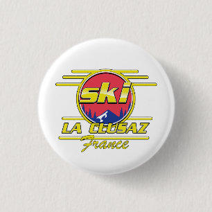 Morzine France Ski 80s logo 3 Cm Round Badge