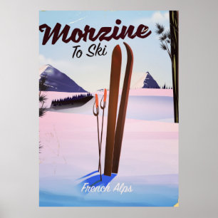 Morzine ,French Alps ski poster