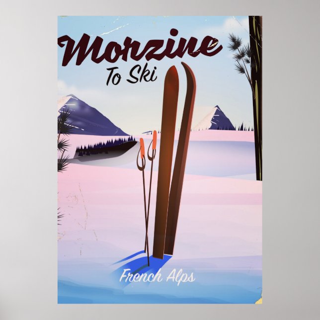 Morzine ,French Alps ski poster (Front)