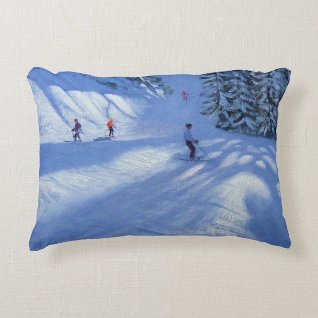 Morzine ski run decorative cushion (Front)