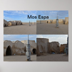 Mos Espa on planet Tatooine Poster