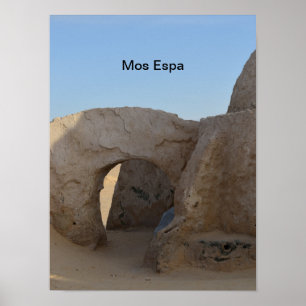Mos Espa on planet Tatooine Poster
