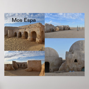 Mos Espa on planet Tatooine Poster