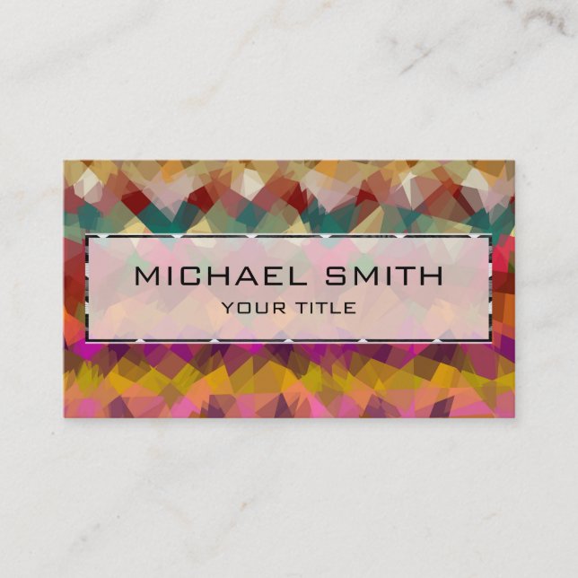 Mosaic Abstract Art #29 Business Card (Front)