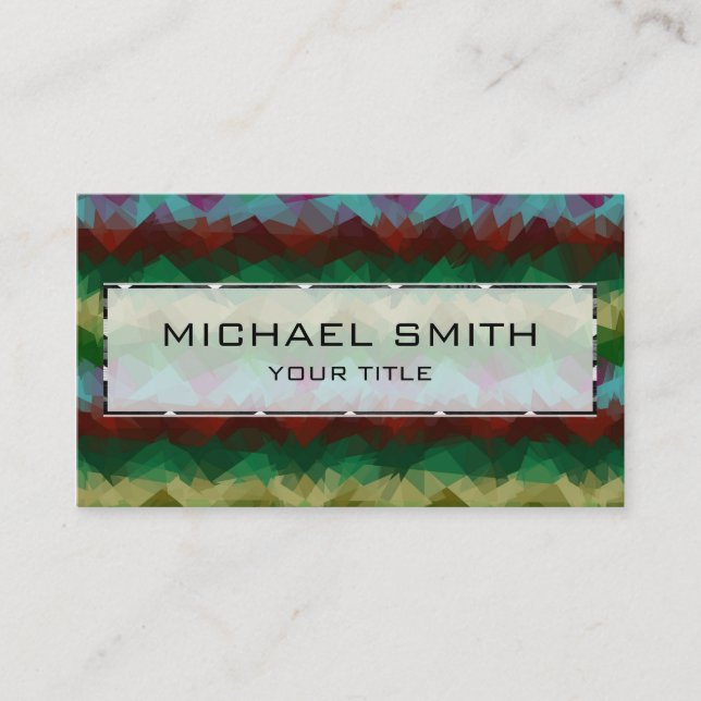 Mosaic Abstract Art #5 Business Card (Front)