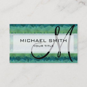 Mosaic Abstract Art Custom Monogram #45 Business Card