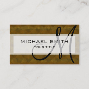 Mosaic Abstract Art Custom Monogram #73 Business Card