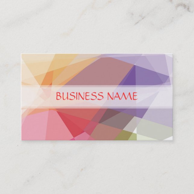 Mosaic Abstract Art | Modern Geometric Pattern 3 Business Card (Front)