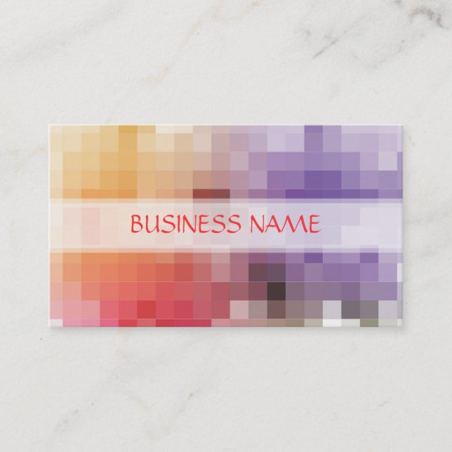 Mosaic Abstract Art | Modern Geometric Pattern Business Card (Front)