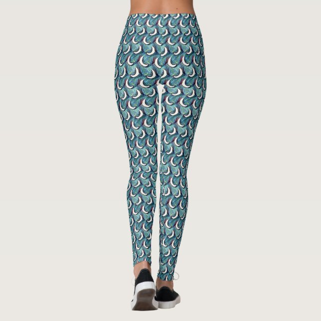 Mosaic Abstract Geometric Pattern Design 1321 Leggings (Back)