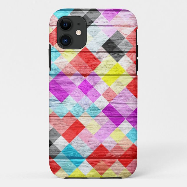 Mosaic Abstract Pastel Wood #2 Case-Mate iPhone Case (Back)