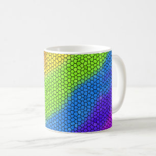 Mosaic Abstract Rainbow Design - Coffee Mug