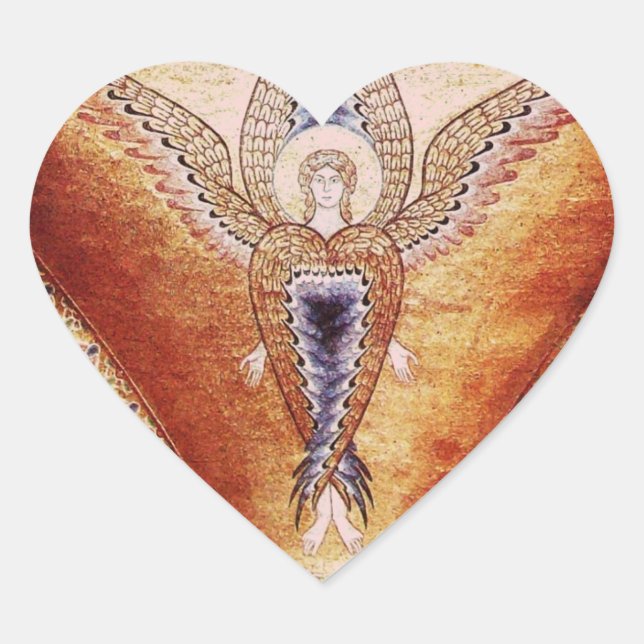 MOSAIC ANGEL Monogram Heart Sticker (Front)