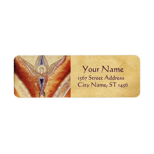 MOSAIC ANGEL Parchment Return Address Label (Front)