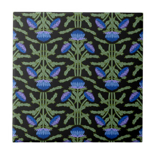 Mosaic antique painting of flowers ceramic tile