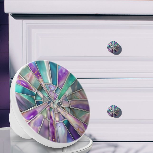 Mosaic Art - Dreamy Fluorite Ceramic Knob (Creator Uploaded)