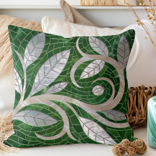 Mosaic Art Oriental Flourish  Cushion