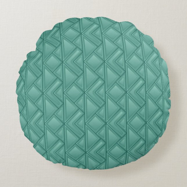 Mosaic Background Round Cushion (Front)