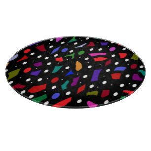 Mosaic bits and pieces pattern art cutting board