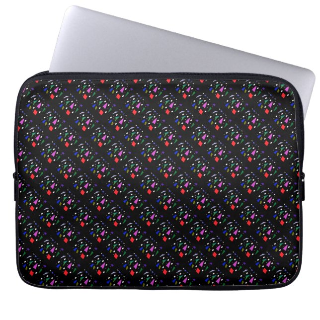 Mosaic bits and pieces pattern art   laptop sleeve (Front)